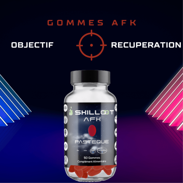 Gomme AFK pasteque, solution nutrition esport gaming complete pour une meilleure recuperation lutter contre le stress et mieux dormir